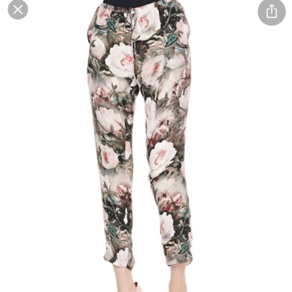 Haute Hippie crop silk pants
